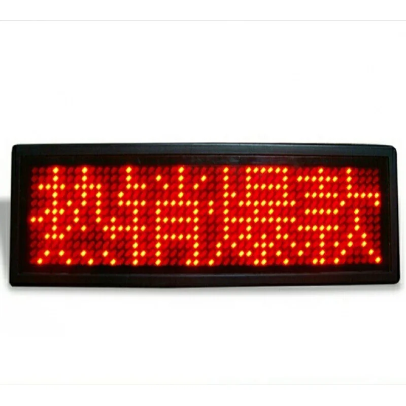 Customized. Led Badge Led Badge Work Badge Business Card Screen Designated Driver Badge Four-Word Red Special Offer Latest