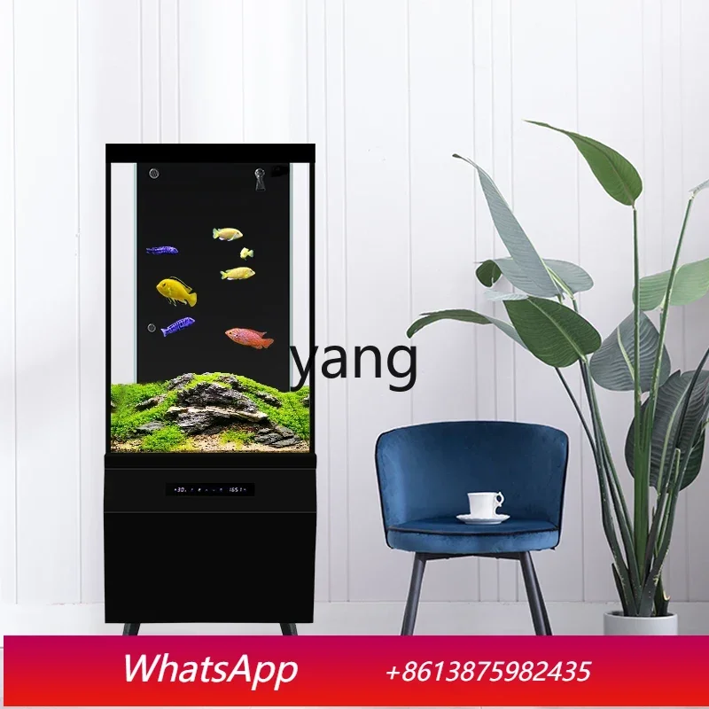 

LmCX living room small side few ecological tank water-free household ultra-white glass aquarium