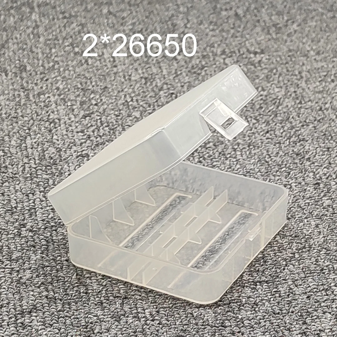 18650 20700 21700 26650 AA  AAA Battery Storage Box Hard Case Holder Rechargeable Battery Power Bank Plastic Case Transparent