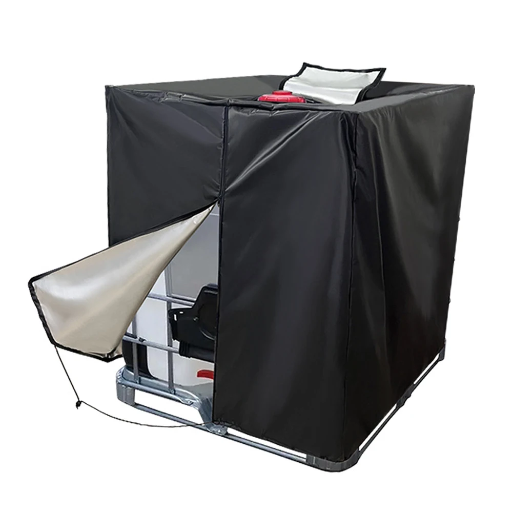 

1pc Outdoor Water Bucket Cover 120x100x116cm Oxford Fabric Zipper IBC Waterproof Dustproof Heat-insulating Protection Cover
