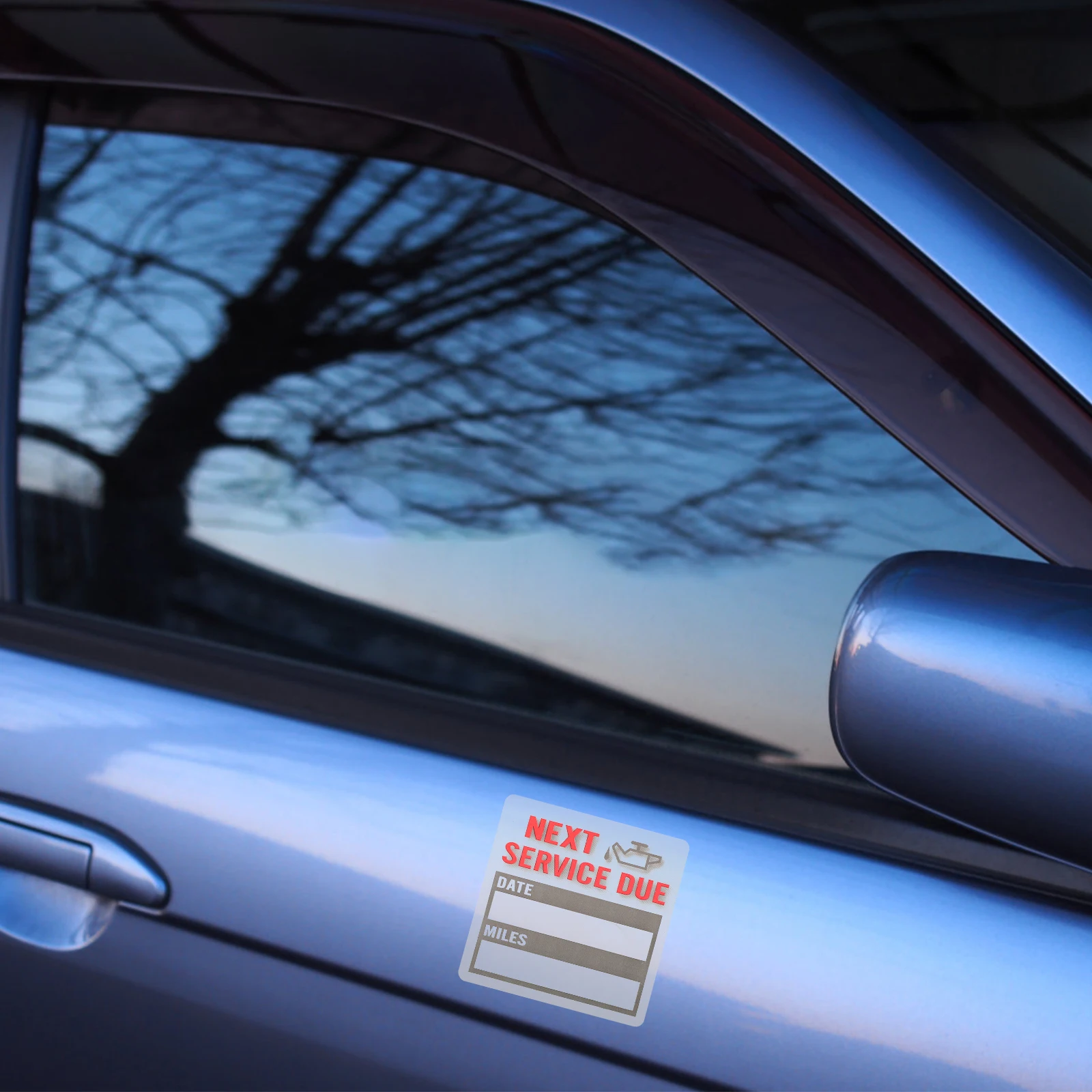 

2pcs Oil Change Reminder Stickers Car Maintenance Labels Waterproof Service Due Window Label For Vehicle Auto