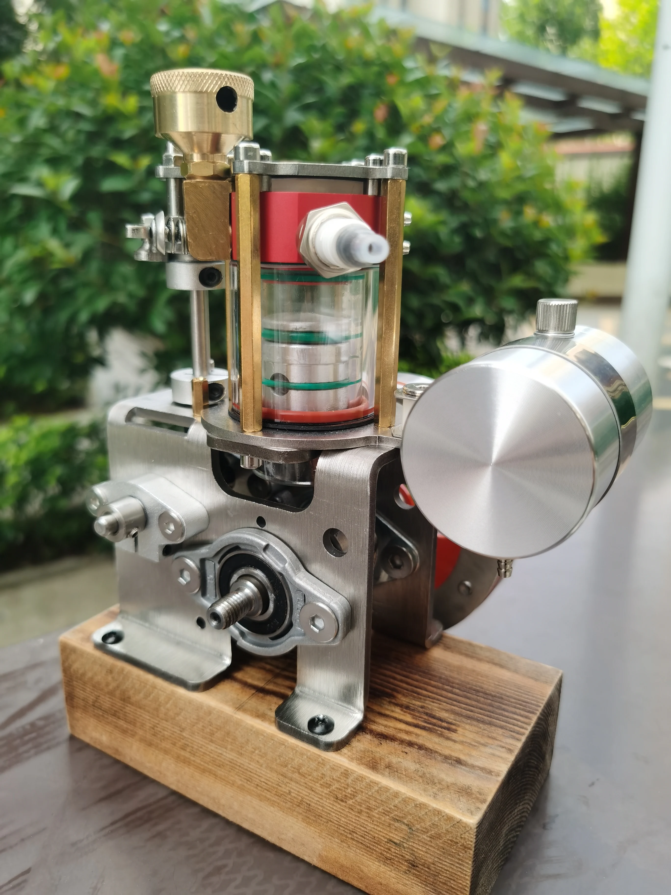 Vertical Water Cooled Engine Model Metal Single Cylinder Four Stroke Internal Combustion Engine DIY Toys Physics Experiment - Image 3
