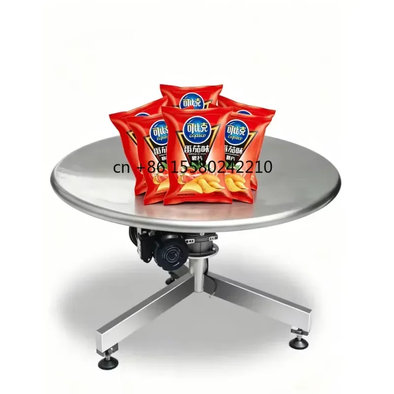 Food Grade 304 Stainless Steel Rotating Table for Sorting Packing Line Automatic Collection Rotary Turntable