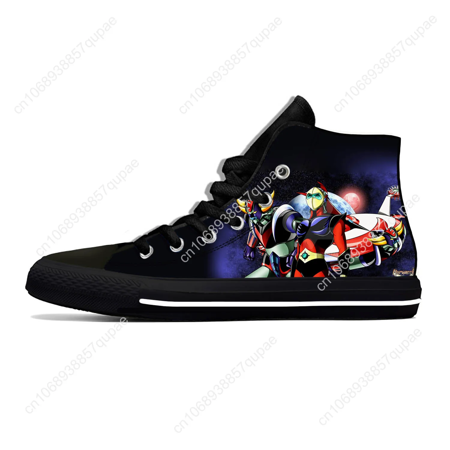 Hot UFO Robot Goldrake Grendizer Anime Gurendaiza Casual Cloth Shoes High Top Lightweight Breathable 3D Print Men Women Sneakers