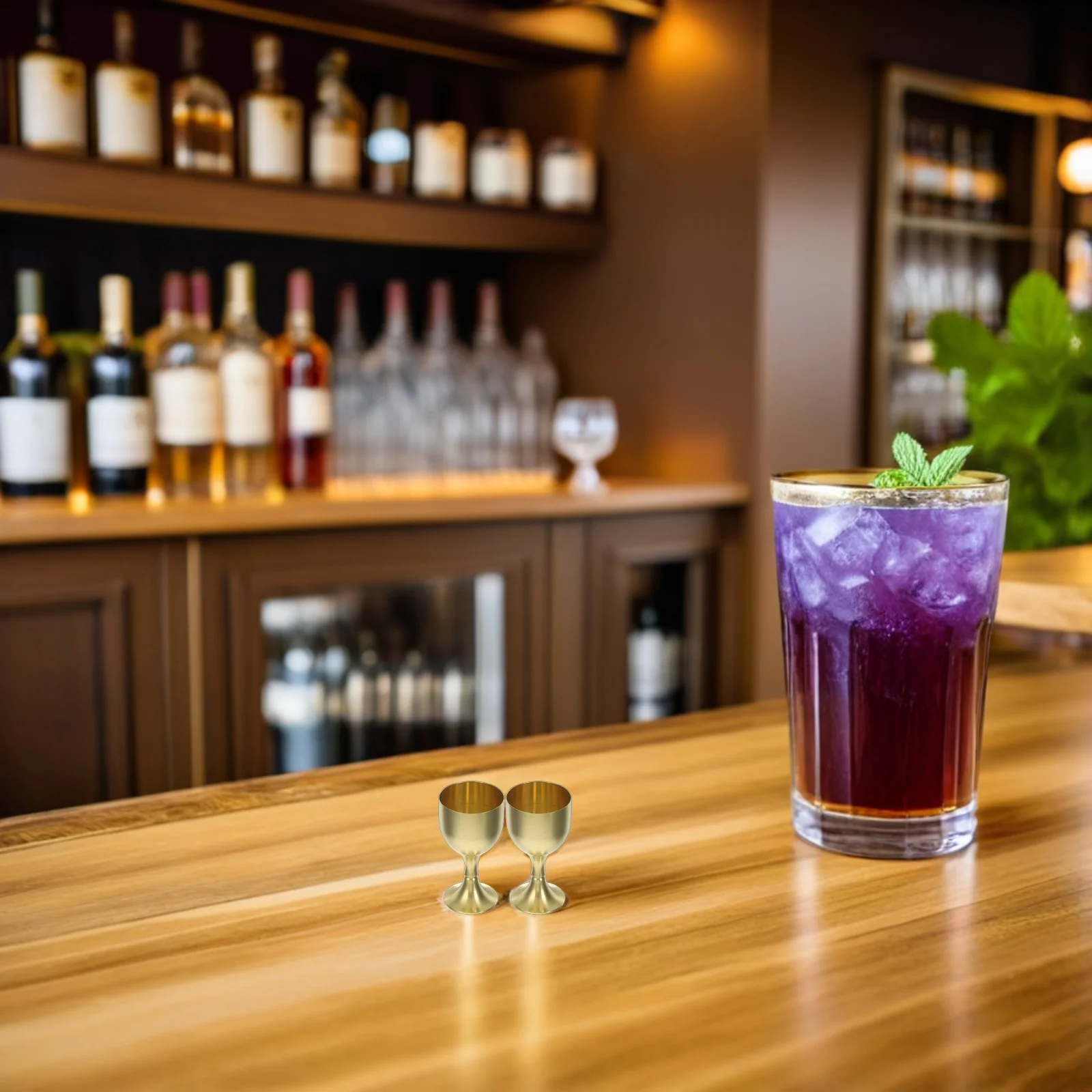 

4Pcs Solid Copper Goblets: Vintage Chalice Communion Cups with High-Footed Design for Religious Ceremony Party Decor Retro Metal