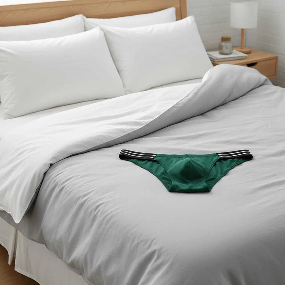 Unterhosen, Herren-Dessous, Herren-Triangel-Slips, gestreift, mittelhohe Taille, dünne Herren-Slips, große Größen, atmungsaktive Unterwäsche für Herren. – Detail 8