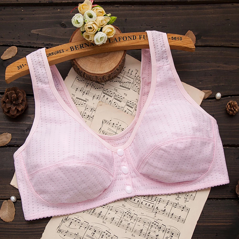 women bra Plus size wireless bras for women full cup Comfortable Soft Cotton Front-Close Bralette Size 38-42 C D Cup Big Size