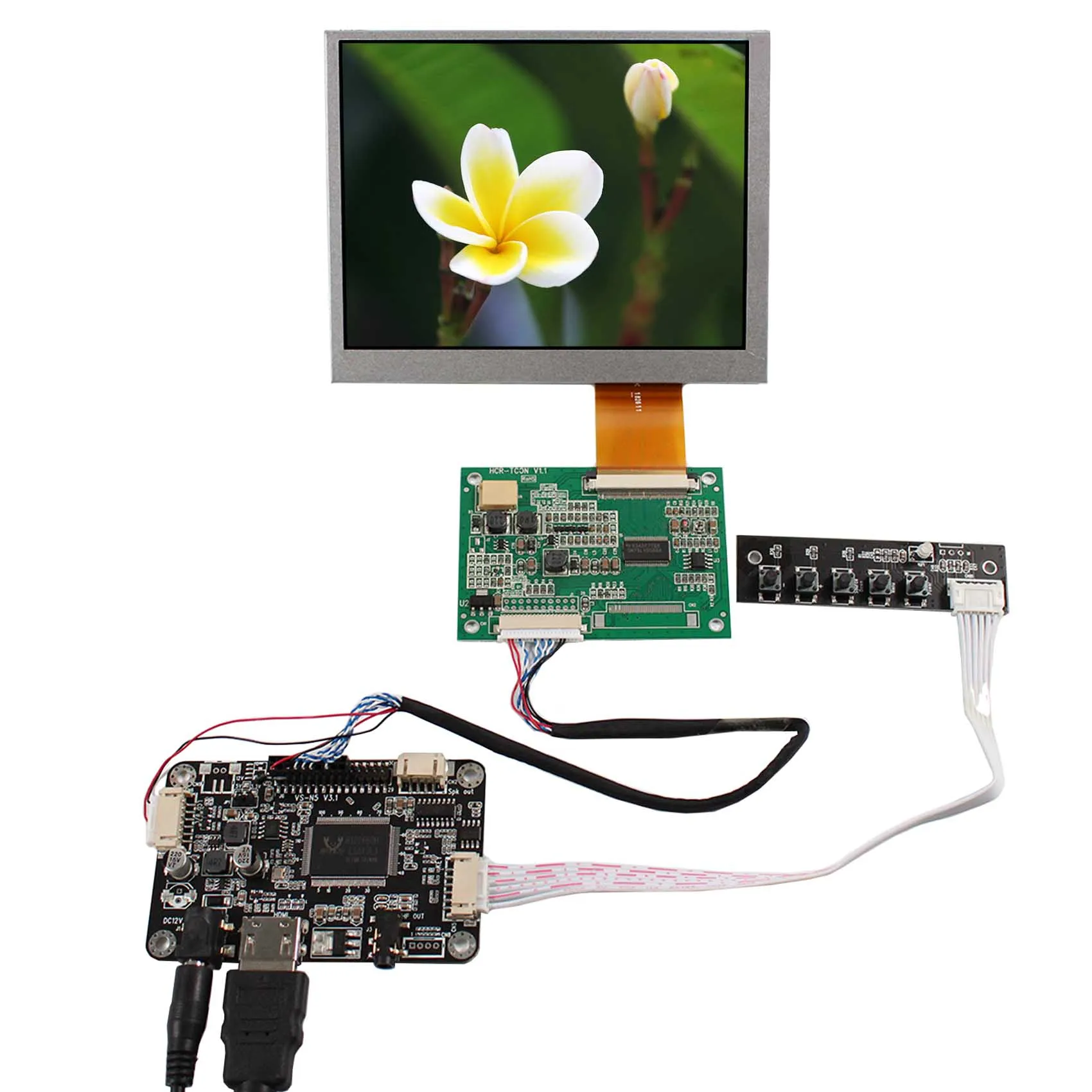 

HD LCD Controller Board With 5.6inch AT056TN52 640X480 LCD Screen