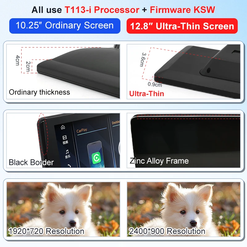 STWEI 2026 New Slim Linux System 12.8inch 2400X900 Resolution For BMW X3 E83 Wireless CarPlay Auto player  KSW Wired USB Screen