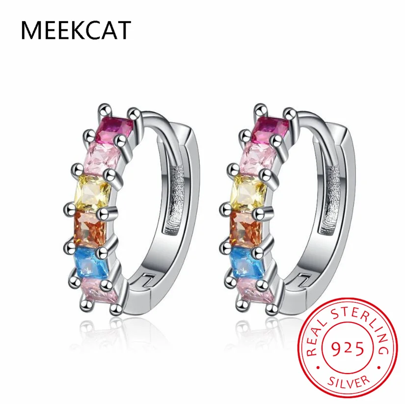 

Квадратные серьги-кольца принцессы с натуральным цитрином, перидотом, аметистом, синим топазом, стерлингового серебра 925, красочные ювелирные изделия с драгоценными камнями Arete