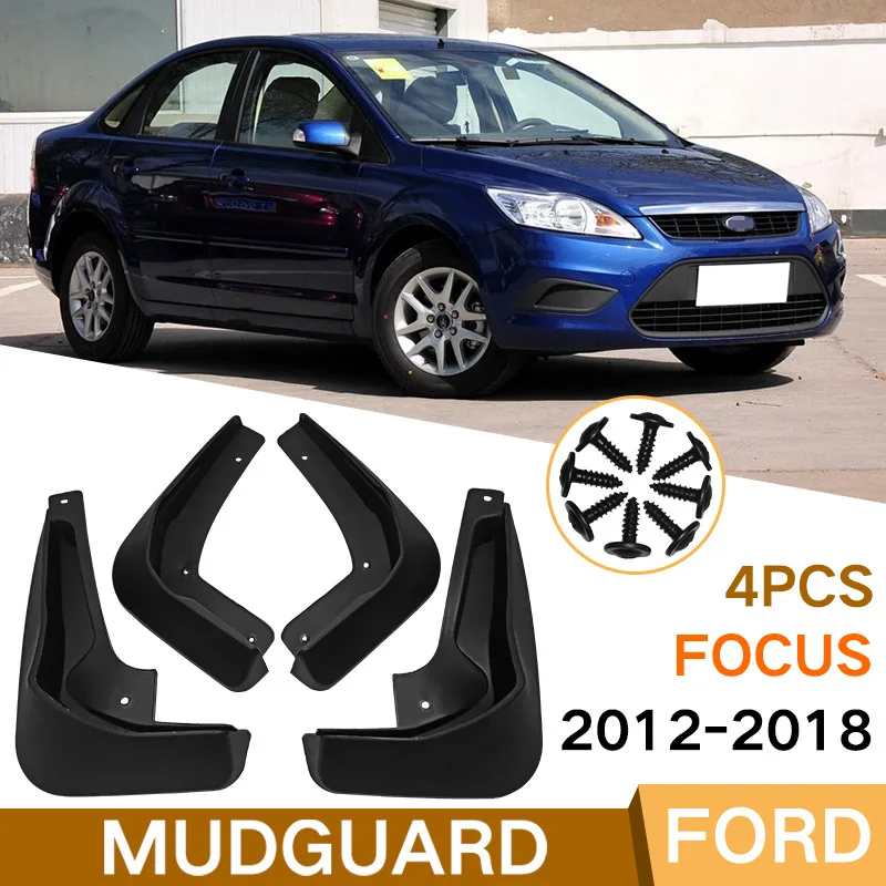 

For Ford FOCUS 2012-2018 Three box black car mudguard Reduce dust Resist tire dirt car accessories tools