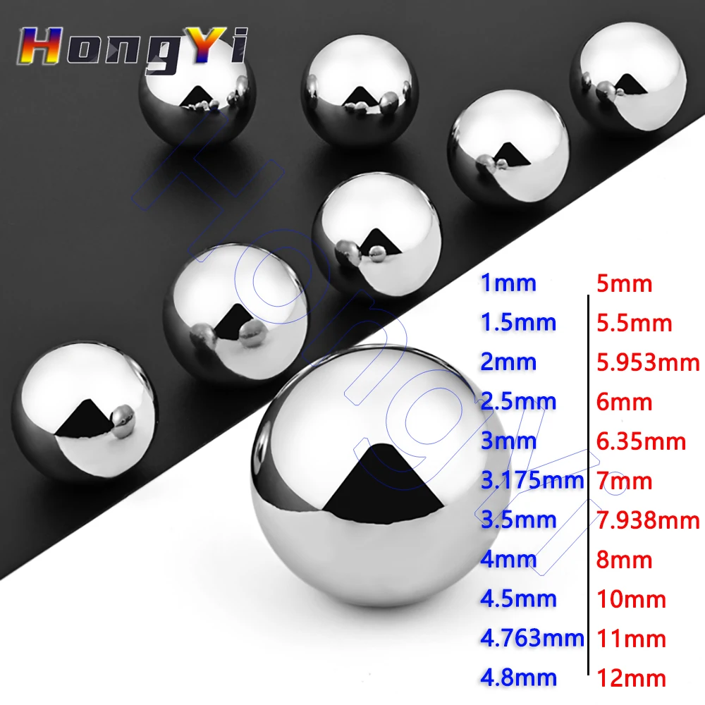 Q235 Carbon Steel Balls Solid Smooth Round Beads 1 1.5 2 2.5 3 3.175 3.5 4 4.5 4.763 4.8 5 5.5 5.953 6 6.35 7 7.938 8 10 11 12mm