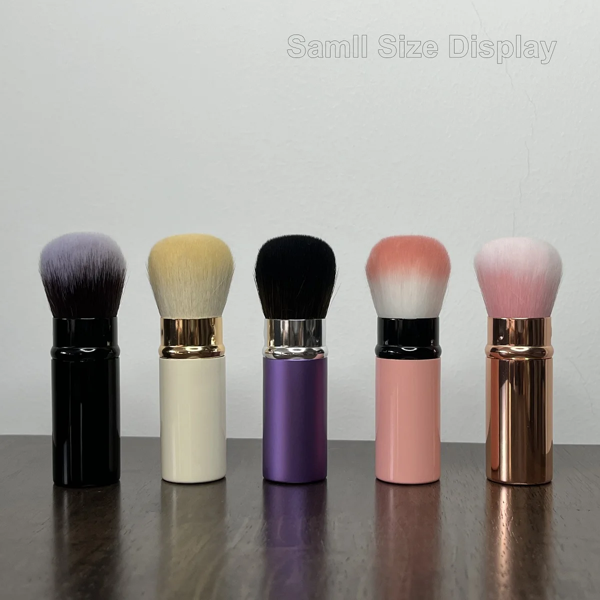 Quality Portable Mini Retractable Blush Brush Soft Loose Powder Foundation Makeup Brush Multi Functional Nail Beauty Makeup Tool