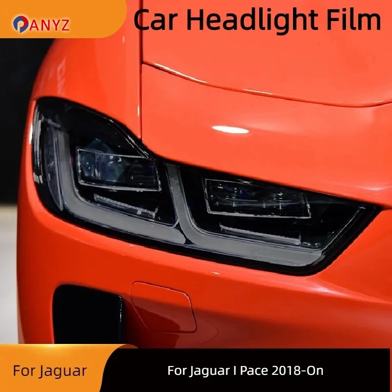 

For Jaguar I Pace 2018-On Car Headlight Protective Tint Film Smoke Black Transparent TPU Light Protection Sticker Accessories