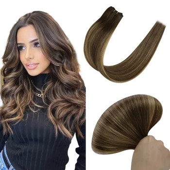 Moressoo virgin hair weft 50G 12 months human hair exetsnsnmachine weft high quality natural straight hair bundles weaves