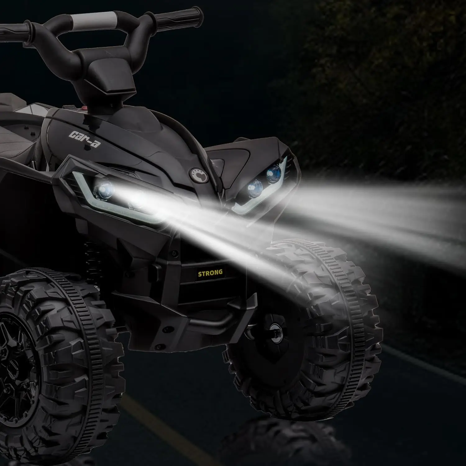 Brinquedos infantis alimentados por bateria de 12V, carro de 4 rodas com controle remoto, luzes LED, Bluetooth e reprodutor de música, motores duplos de 35W, 2 velocidades