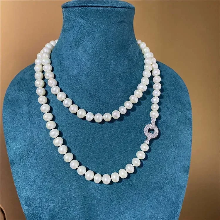 

33" 10-11mm Natural White Pearl Necklace