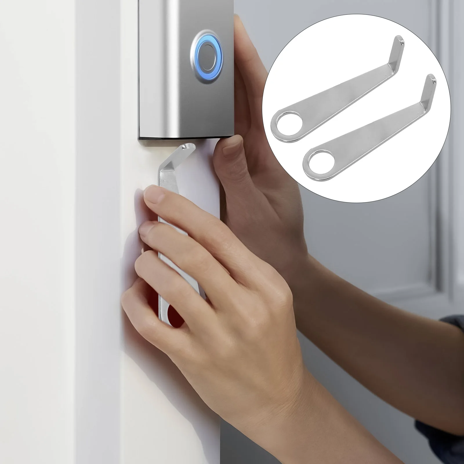 2PC Video Doorbell Key Replacement Tool Stainless Steel Portable Doorbell Opening Key Tool 1.7in For Doorbell Camera Maintenance