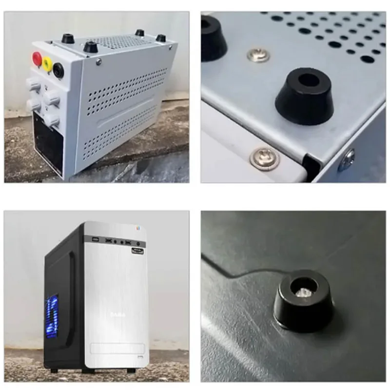 Black Anti Slip Rubber Machine Feet Shock Pad With Gasket Conical Rubber Shock Pad Floor Protector image 6