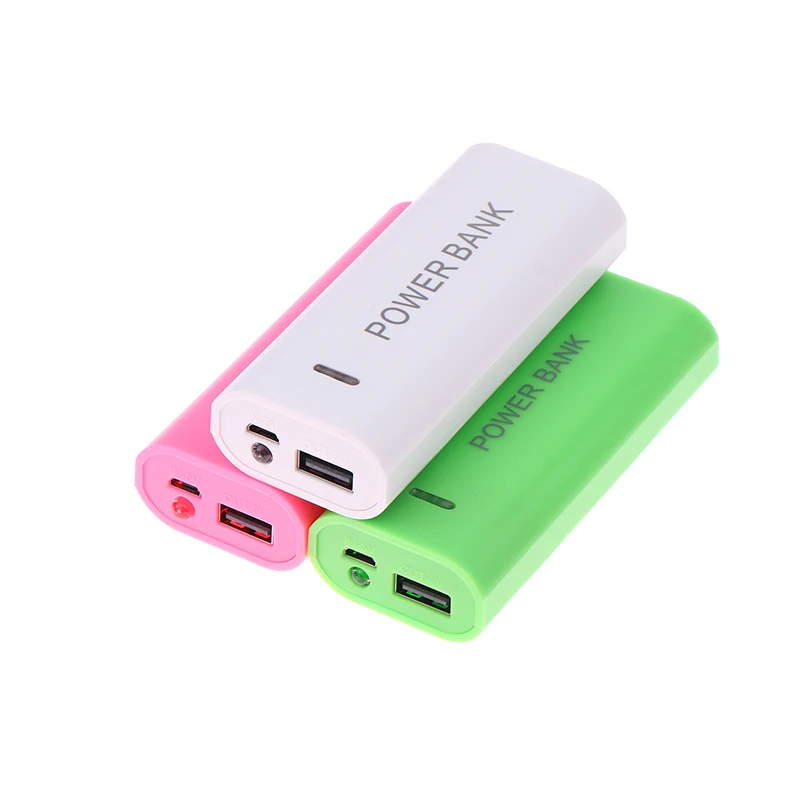 Custodia portatile per banca di potere Scatola batteria fai da te a 2 celle 18650 per carica smartphone 5V 1A per batteria 18650 con indicatore luminoso