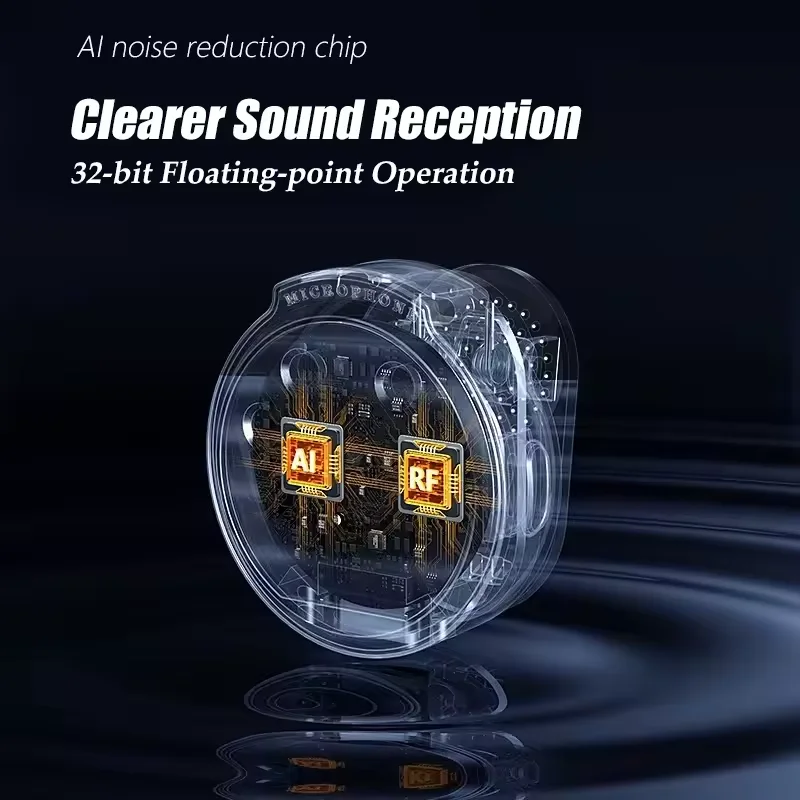 Mikrofon Lavalier Nirkabel untuk iPhone Tipe-C, Mikrofon Vlog, Siaran Langsung, Rekaman Suara, Wawancara dengan Klip Magnetik