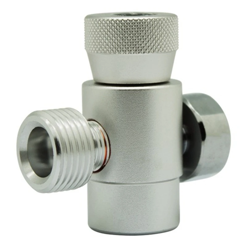 For 3000 PSI CO2 Fill Adapter Regulator On/Off Metering Valve For Outdoor Adapter, Silver Durable Easy Install