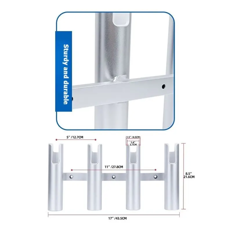 CGDS-Fishing Rod Holder Wall-Mounted Fishing Rod Holder For Boat Kayak Golf Cart