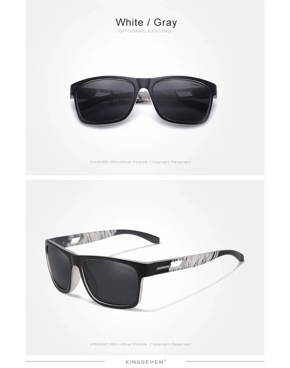 KINGSEVEN Mode Zebra Muster Sonnenbrille Männer Polarisierte Anti-UV400 Sonnenschutz Gläser Frauen Kausalen Outdoor Fahren Brillen – Detail 7
