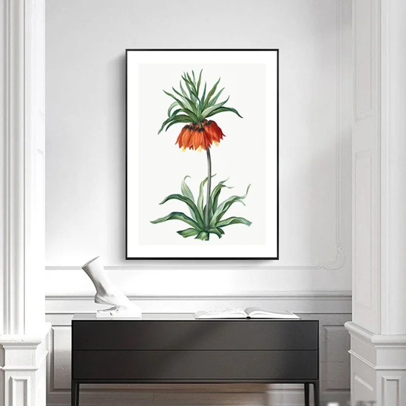 Vintage Flower Botanical Illustration Egyptian Lotus Californian Lilac Tulip Sunflower Nature Plant Canvas Art Home Decor Gift