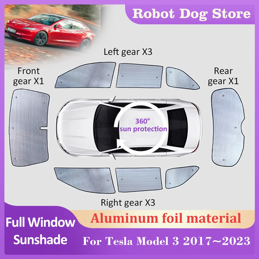 

Солнцезащитные козырьки с полным покрытием для Tesla Model 3 2017 ~ 2023 2018 2019 2020, солнцезащитный козырек на передние окна, коврик для штор на лобовое стекло, аксессуары