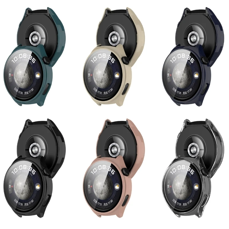 Tempered-Glass Film Screen Protector Case Cover For HUAWEI Watch 4 Smart Watch Protective Cover Bumper Shell Protection Frame