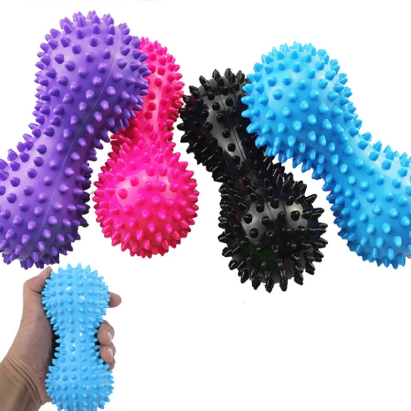 Peanut Shape Massage Yoga Sport Fitness Ball Durable PVC Stress Relief Body Hand Foot Spiky Massager Trigger Point Foot Pain