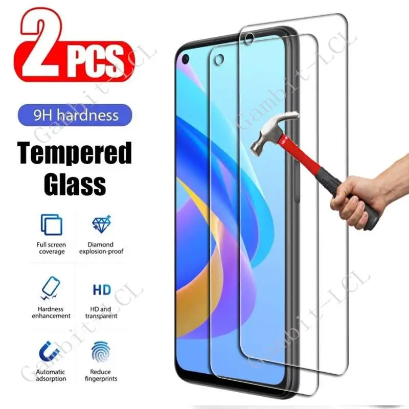 2PCS For OPPO Reno8 T 4G Reno9 A A17 A17k A36 A57 4G A57s A58 5G A58x A76 A77 A77s A96 A97 Screen Protective Tempered Glass Film