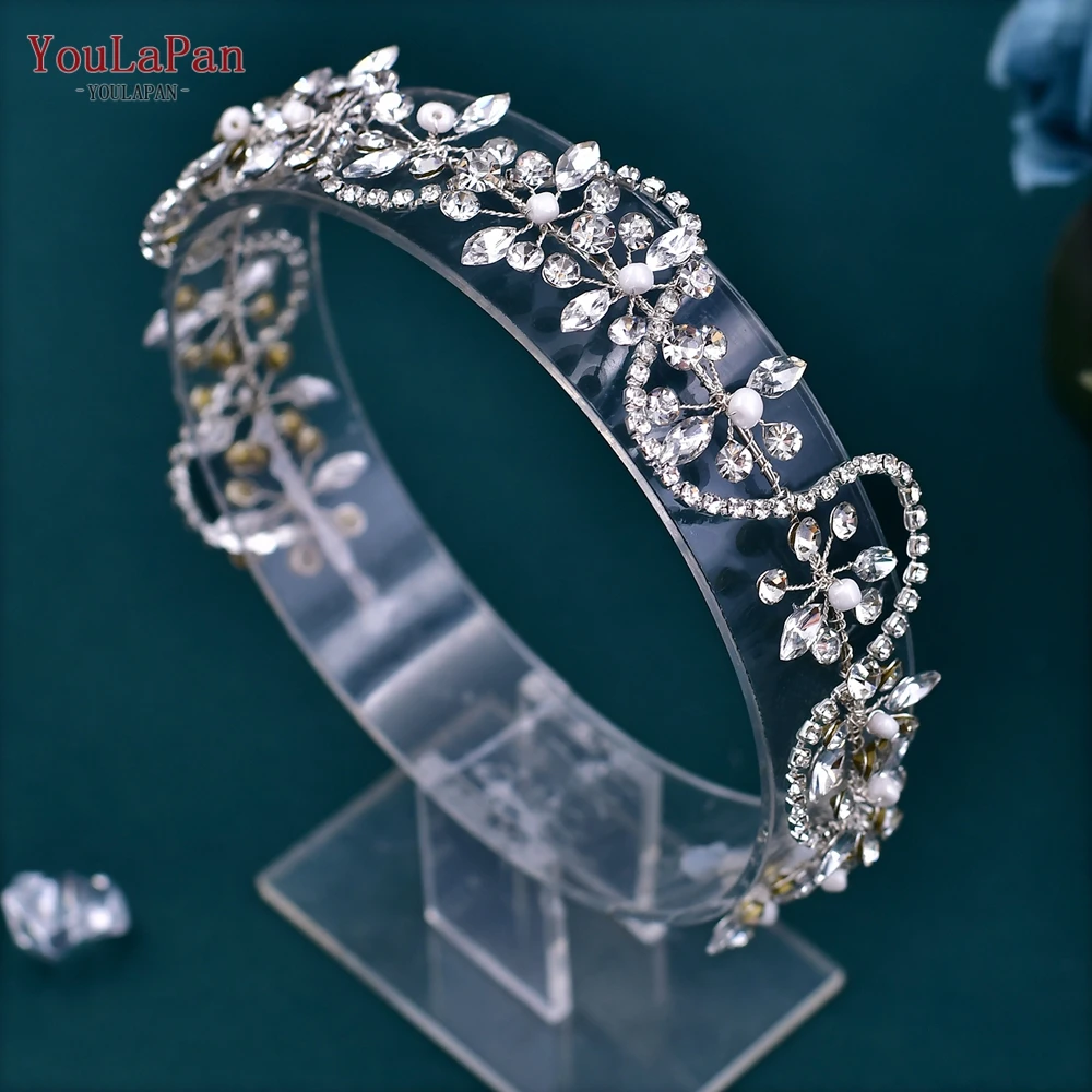 

YouLaPan Bridal Tiara Rhinestone Woman Girls Headband for Party Wedding Hair Accessories Pageant Headwear Bridal Headpiece HP266