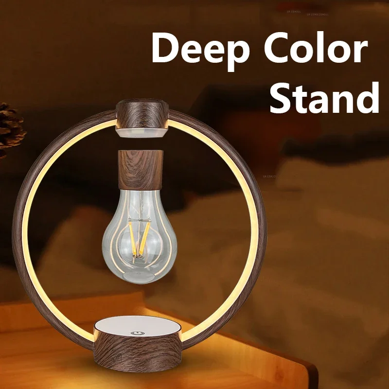 Magnetic Levitating Bulb Retro Atmosphere Lamp RGB LED Night Light Eye Protection USB Lamp for Bedroom Home Room Decor Gift