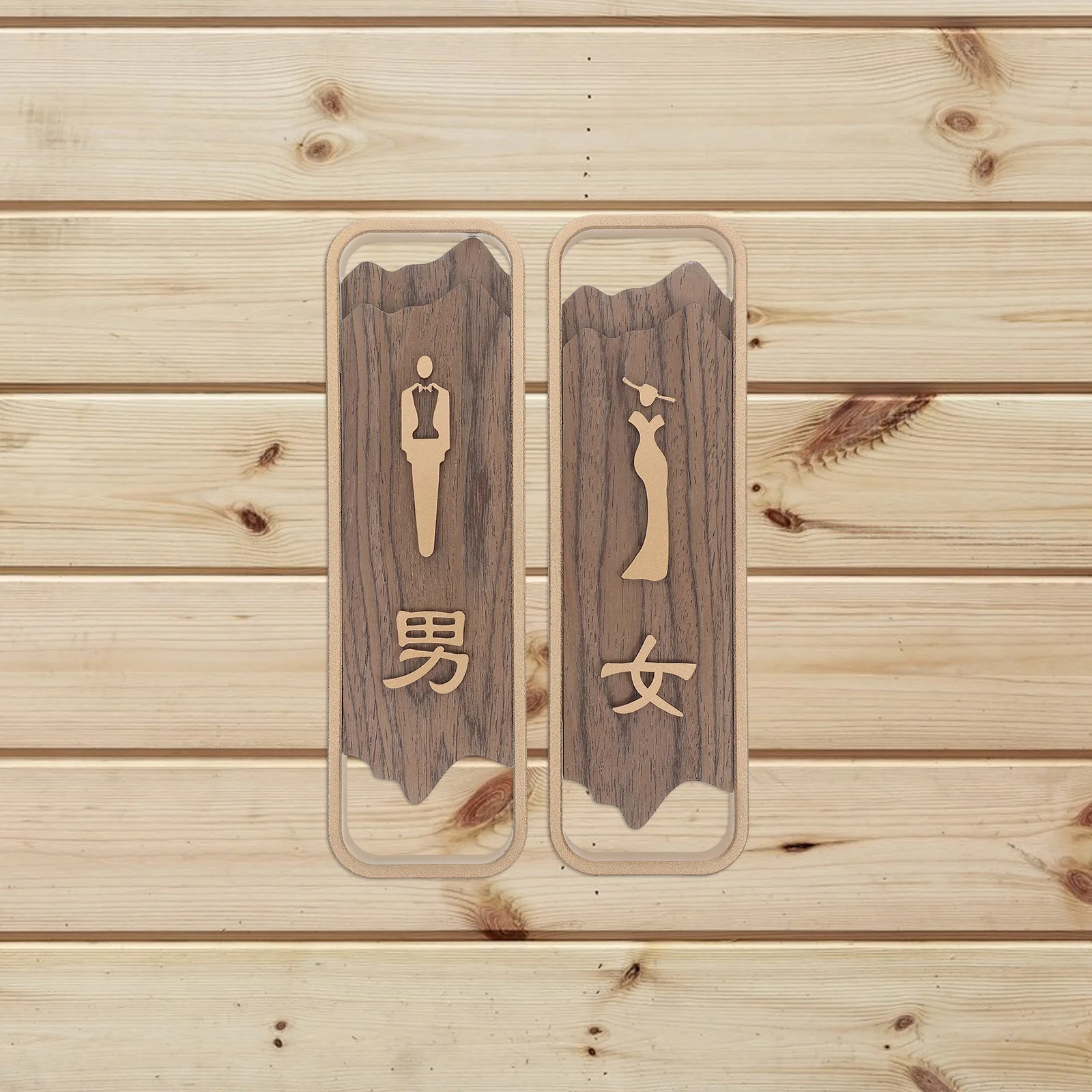 2 Pcs Signage Lavatory Restroom Identification Male Female Bathroom Signs The Men and Women