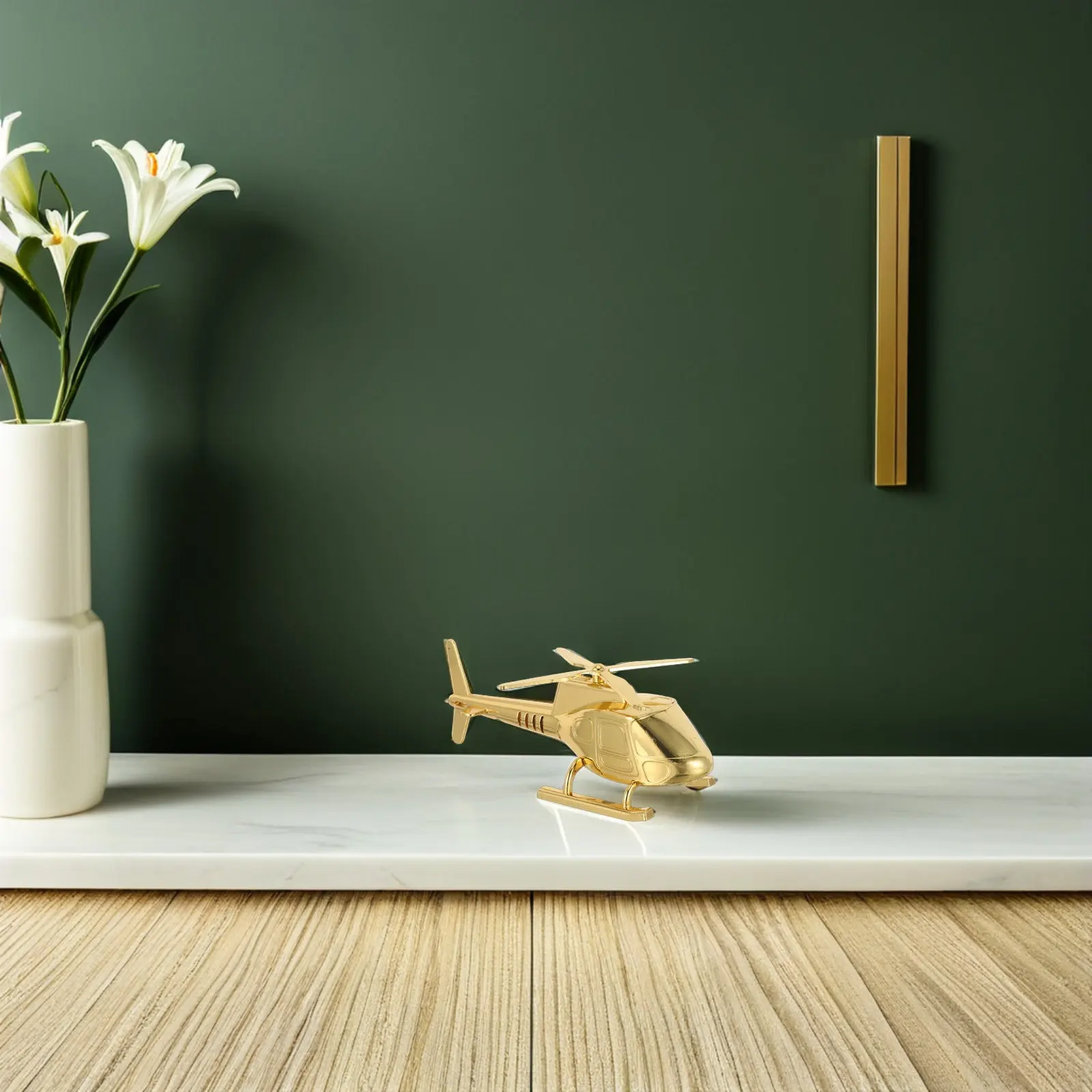 

Миниатюрный литой вертолет из цинкового сплава в ретро-стиле для мальчиков и девочек, декоративный вертолет, сувенир на день рождения