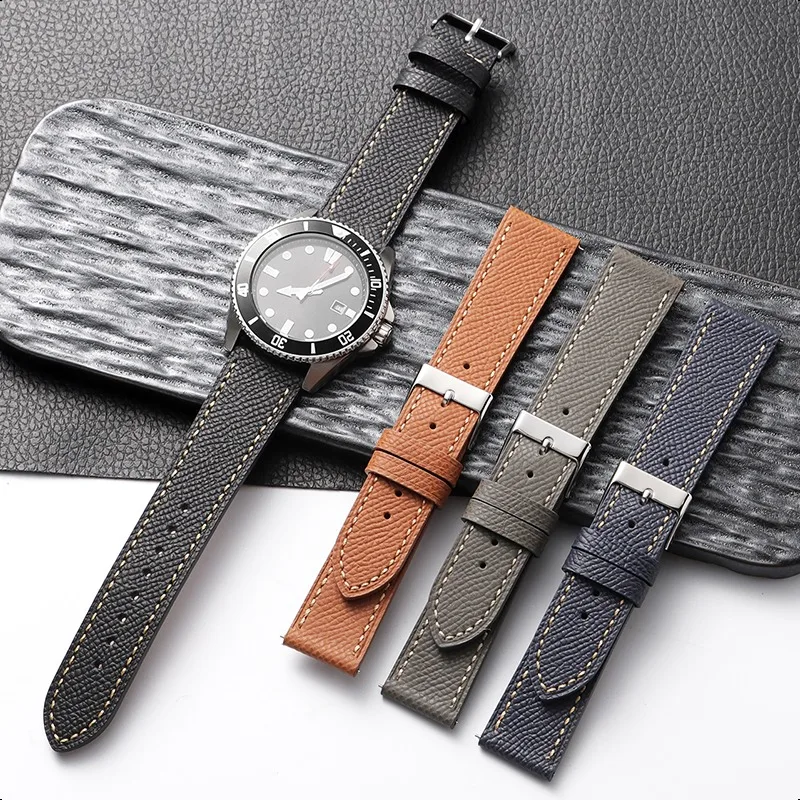 for Seiko Leather Watch Band 18mm 19mm 20mm 22mm Cowhide Leather Watch Strap  Vintage Handmade Wristbelt Soft Men Women Bracelet image 3