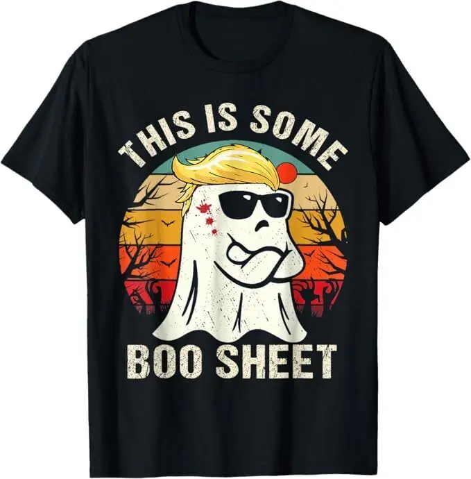 

This Is Some Boo Sheet Ghost Trump Hair Retro Halloween Unisex T-Shirt