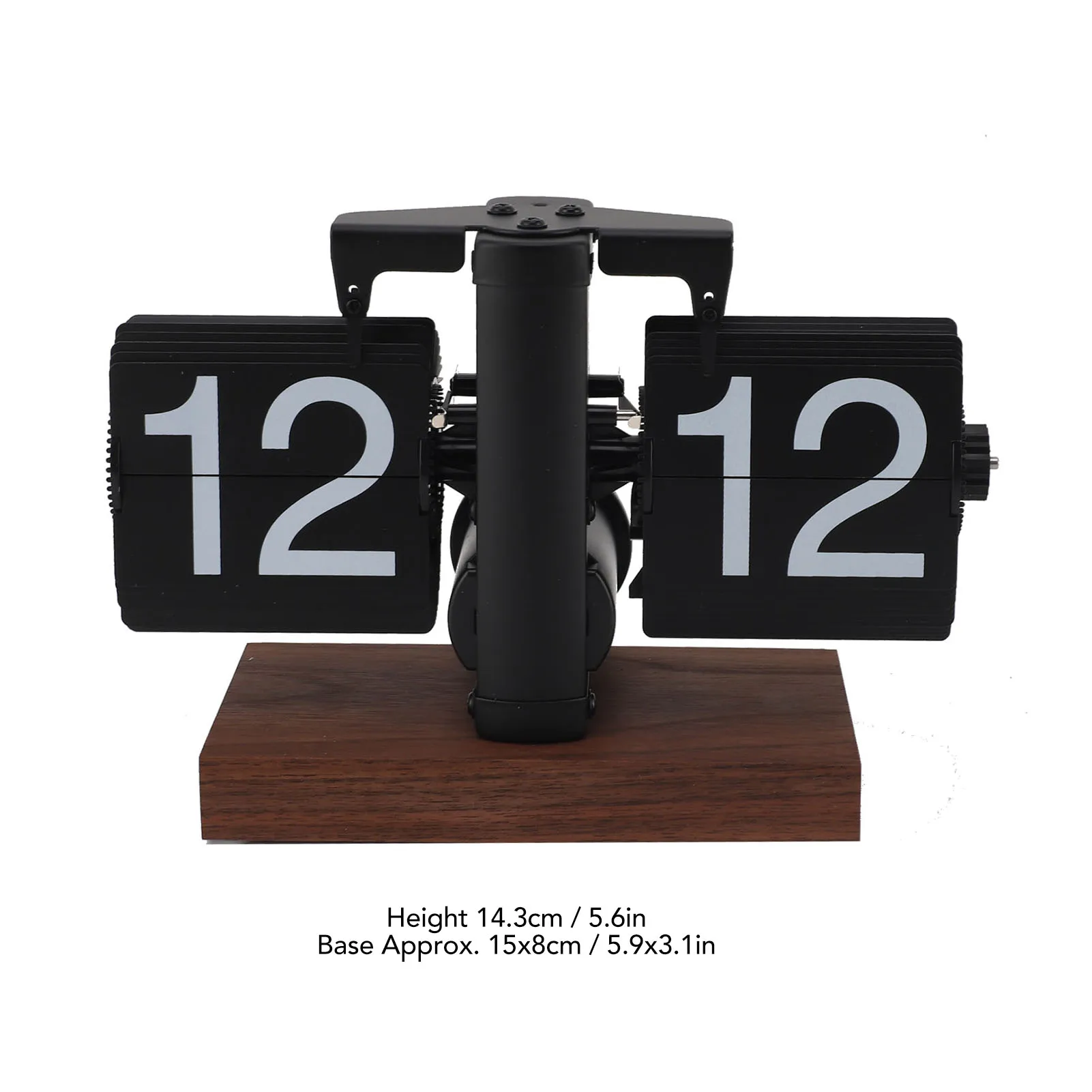 Flip Desk Clock Vintage 24 Hours Anti Slip Base Rotary Knob Adjustable Battery Powered Digital Flip Down Clock for Living Room O