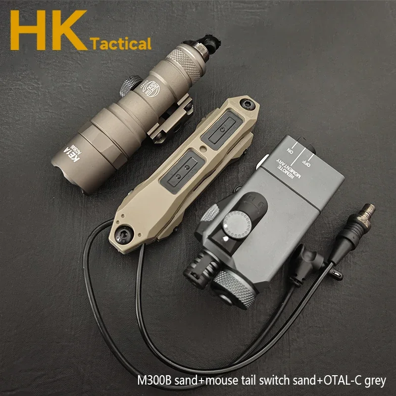 SOTAC Tactical OTAL-C M300 Flashlight With dual control switch suit offset aiming laser green laser sight Mount Accessories