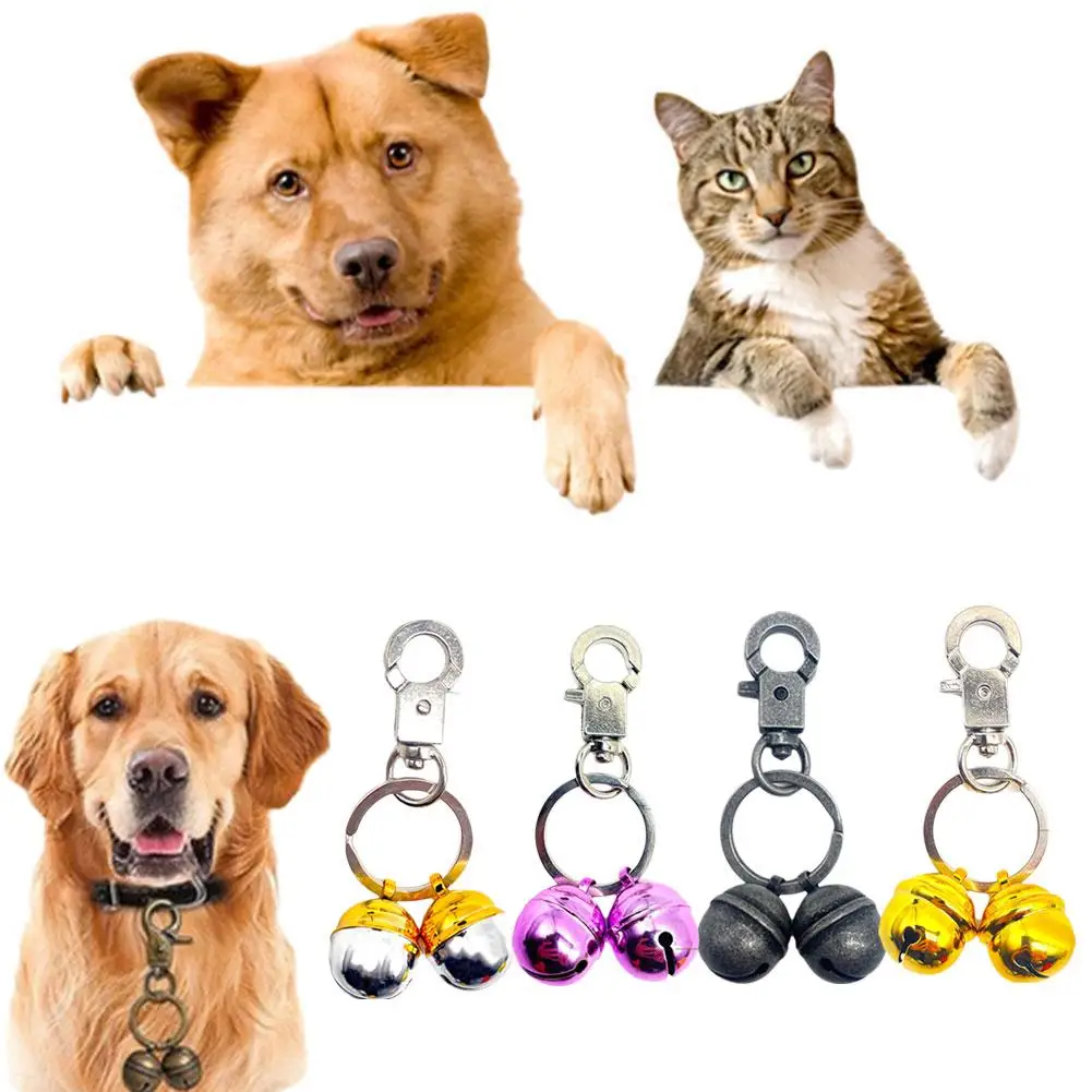 Dog Collar Charm Pet Bell Puppy Cat Bell Pendant Accessories Keychain Charm With Clasp Brass Bells Extra Large Loud For Dog X6H1