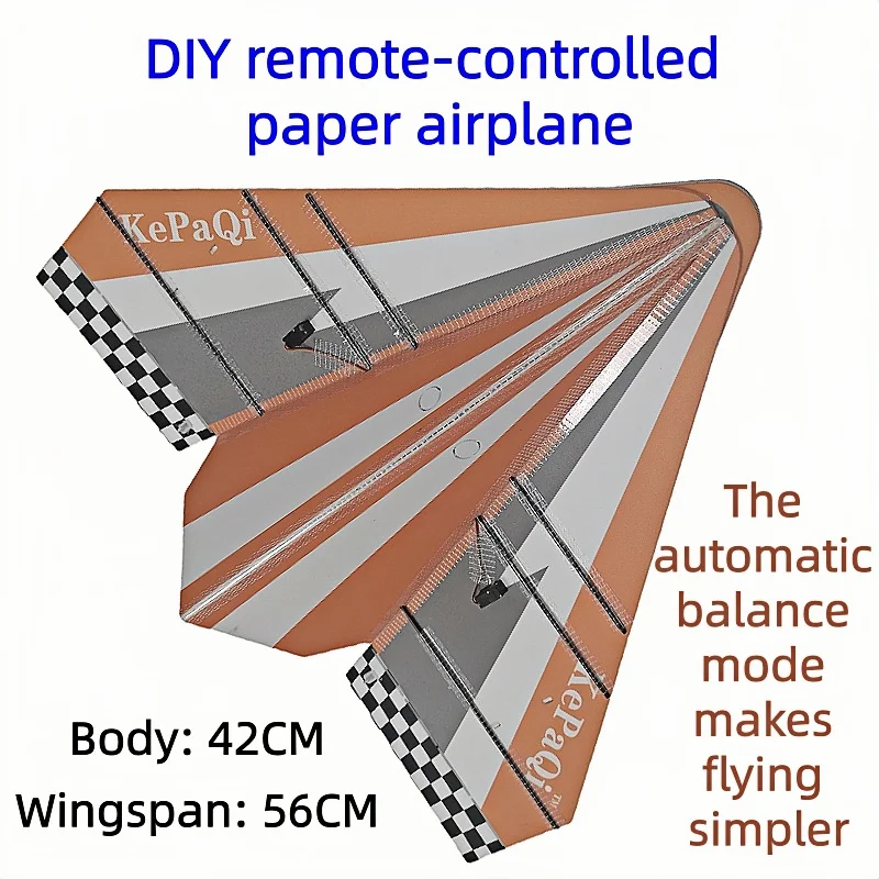 56cm Paper Airplane Model Aircraft Fixed-Wing Electric Remote-Controlled Mini Delter-Wing PP Shock-Resistant Magic Board Glider