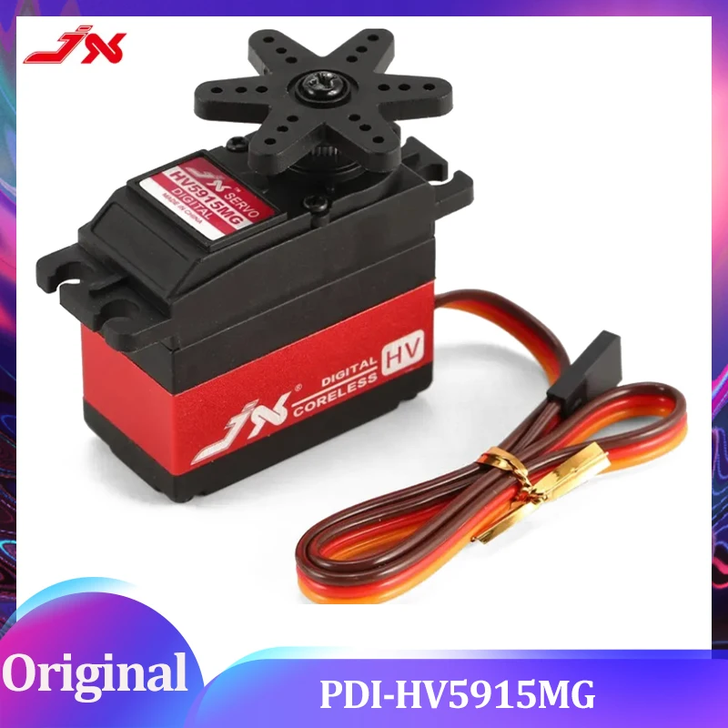 

JX PDI-HV5915MG 15kg Servo Metal Gear Steering Digital Coreless HV Motor for 1/8 1/10 Model Car RC 600-700 Helicopter DIY Parts