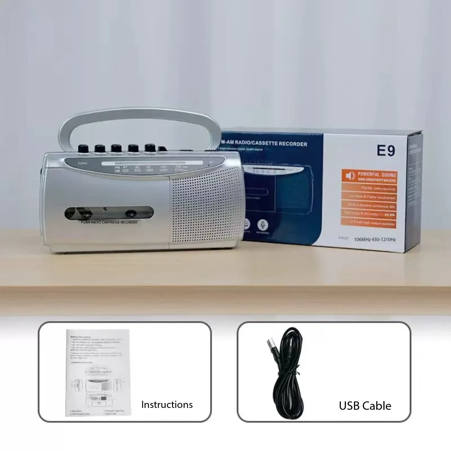 

Multi Band FM/AM Cassette Player Old-fashioned Cassette Player Nostalgic Portable Recorder with 3.5mm Socket for Outdoor Elderly