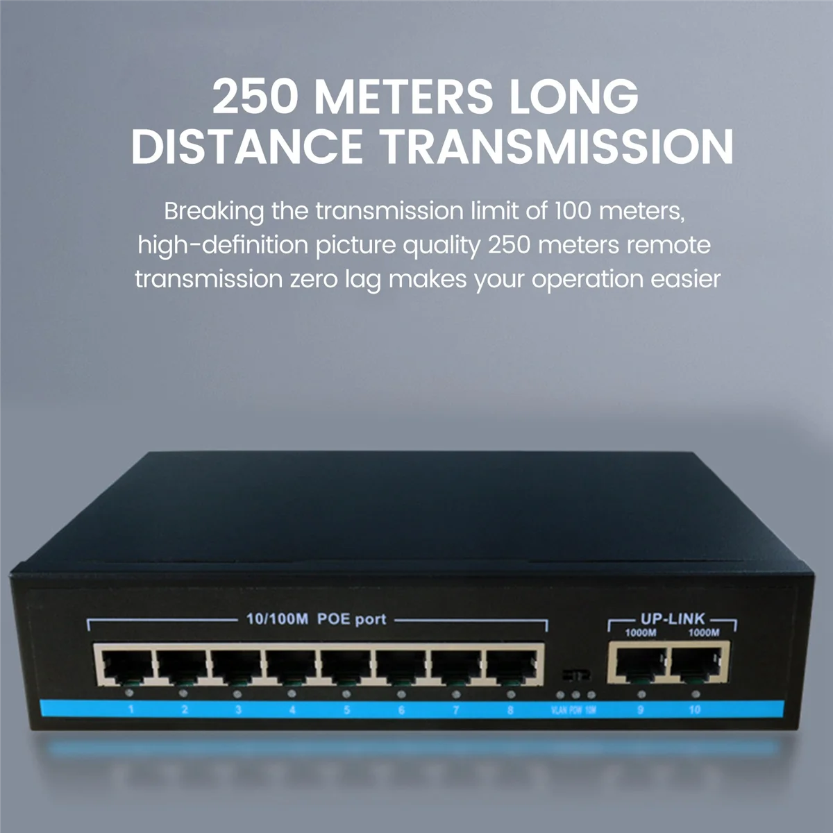 

Коммутатор POE, 10 портов, 100 Мбит/с, Ethernet, умный коммутатор, поддержка сетевого коммутатора для камеры, беспроводная вилка европейского стандарта