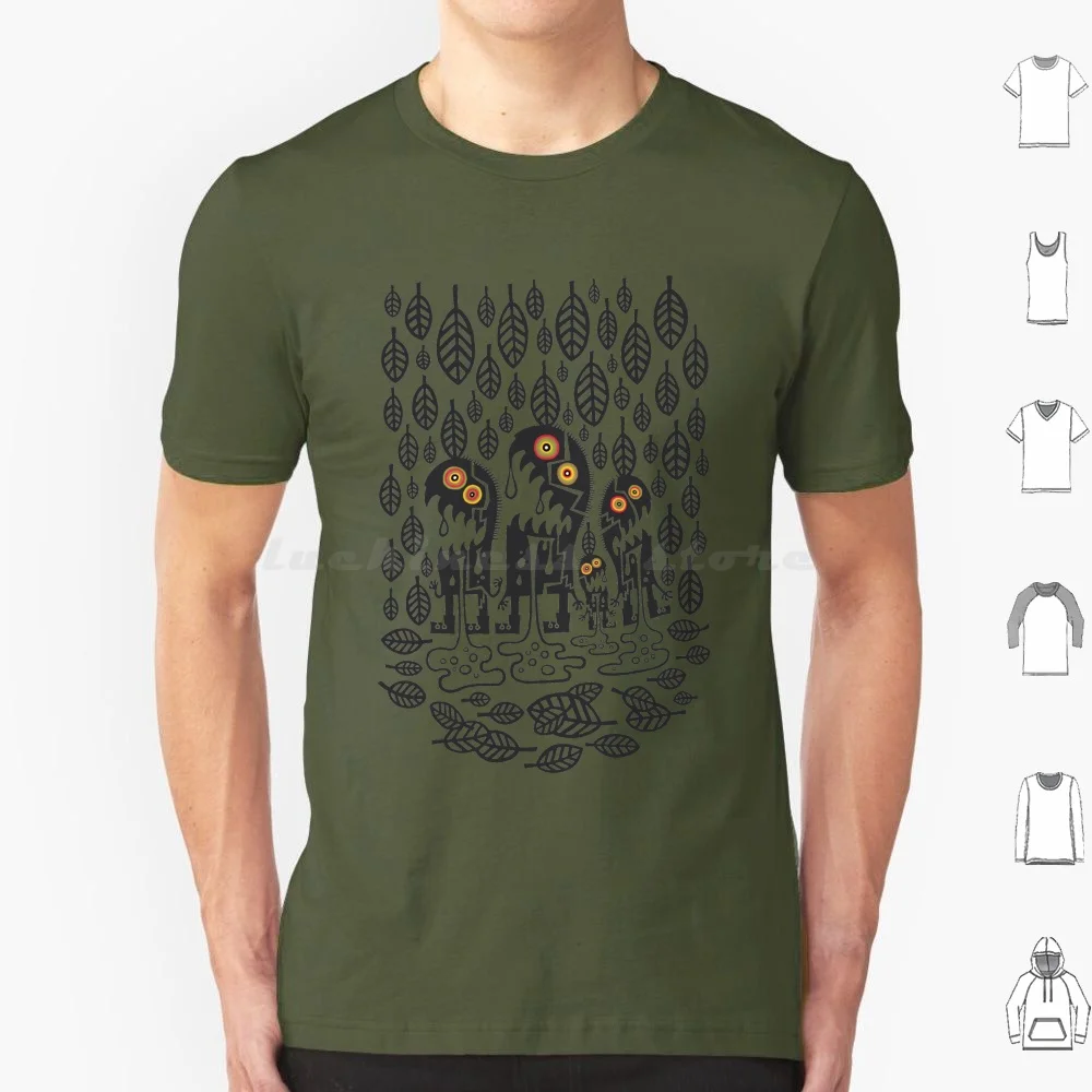 Autumn Leaves T Shirt Big Size 100% Cotton Autumn Leaves Fall Falling Leaf Season Green Foliage Plant People Mood Eye Gaze