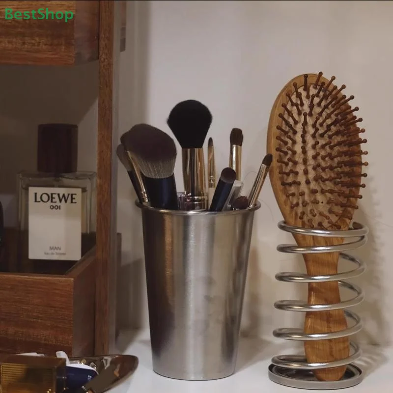 ★ ★ ★ Make-up-Pinsel-Organizer aus Edelstahl, Stifthalter, multifunktionaler Camping-Wasserbecher
