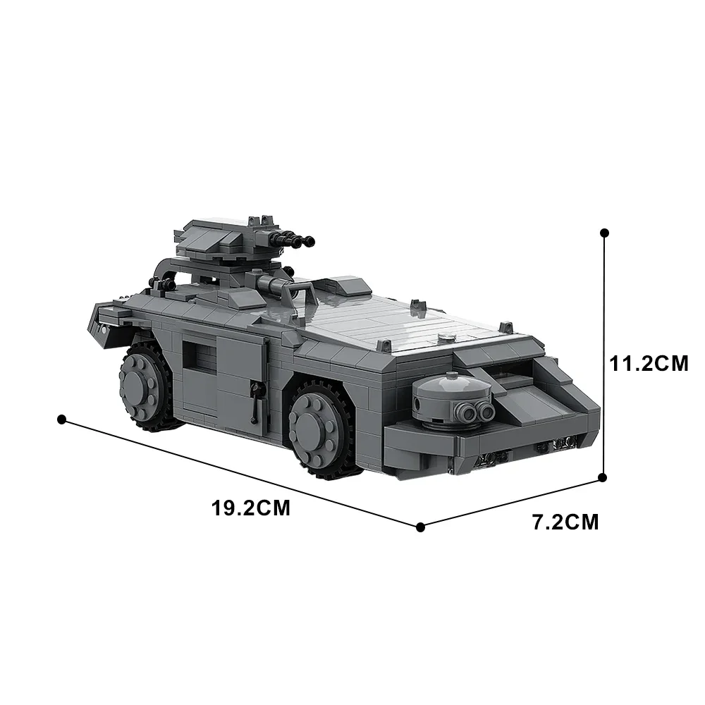 Accesorios Moive M577, portador de personal blindado, bloques de construcción, MOC-56857, modelo de ensamblaje de vehículo blindado de extraterrestres del ejército, juguete para niños