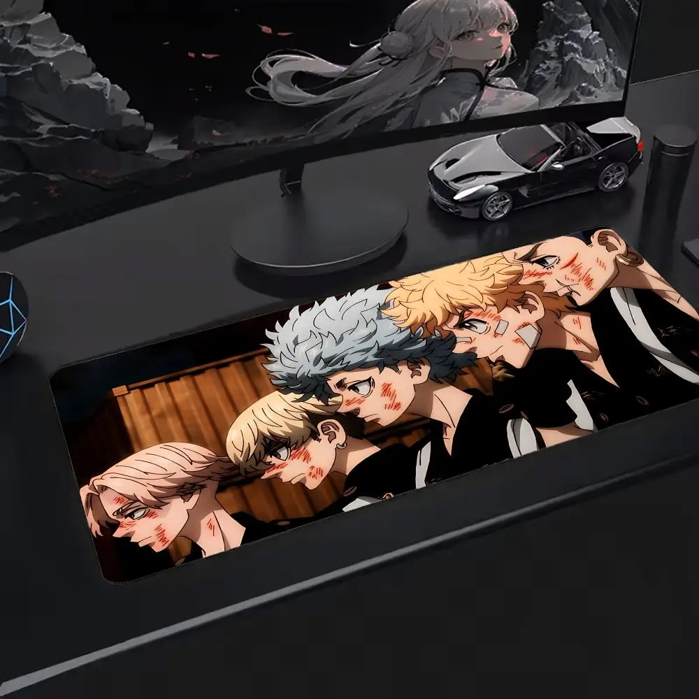 

Popular T-Tokyo Revengers Mouse Pad Keyboard Desk Mats, Kawai Rubber, Non-Slip Desk Mat, XXL90x40cm